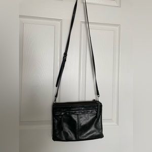 Distressed Black Lucky Crossbody Bag
